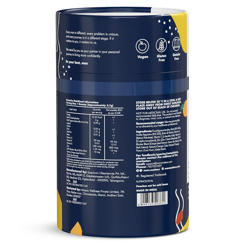 Man Matters Nourish Hair Gummies |  Orange Flavour